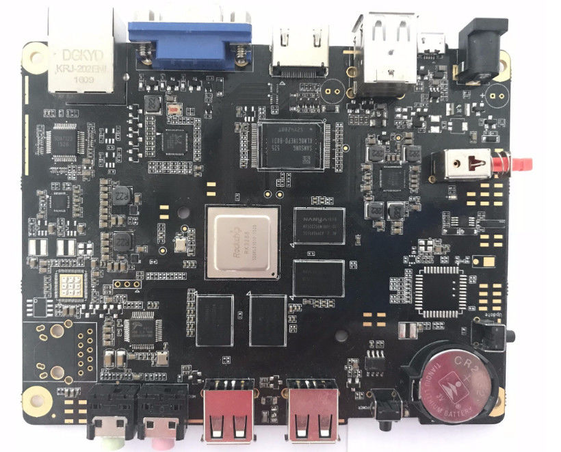 কালো ফাস্ট টার্ন প্রিন্টেড সার্কিট বোর্ড অ্যাসেম্বলি প্রোটোটাইপ ৮-লেয়ার আইপিসি ক্লাস ২